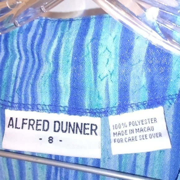 Alfred Dunner Water Wave Stripes Pant Set (Top & Pants) - Size 8 - Picture 5 of 8